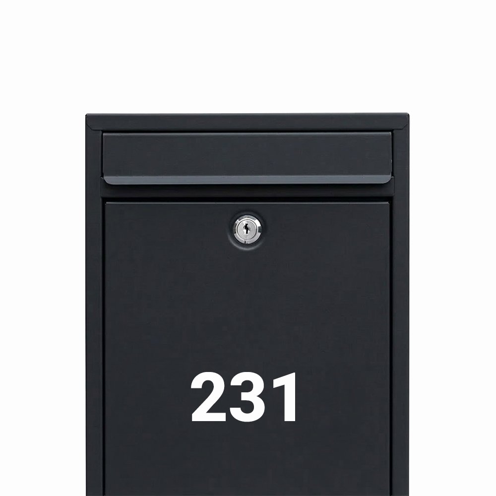 brievenbus_huisnummer Brievenbus sticker met eigen huisnummer - Afbeelding 1