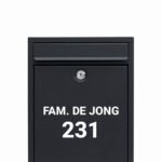 Brievenbus sticker met eigen naam en huisnummer