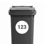Huisnummer Rond - Container / Kliko sticker