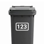 Huisnummer Vierkant - Container / Kliko sticker