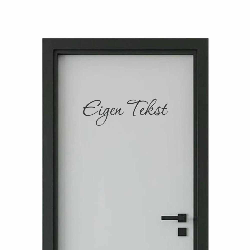 deur_sier_eigentekst Eigen tekst deursticker - Sierlijke letters - Afbeelding 1