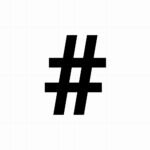 Hashtag sticker: # - Losse plakletter