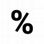 Procent sticker: % - Losse plakletter