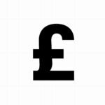 Pondteken sticker: £ - Losse plakletter