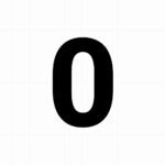 Cijfer sticker: 0 - Losse plakcijfer