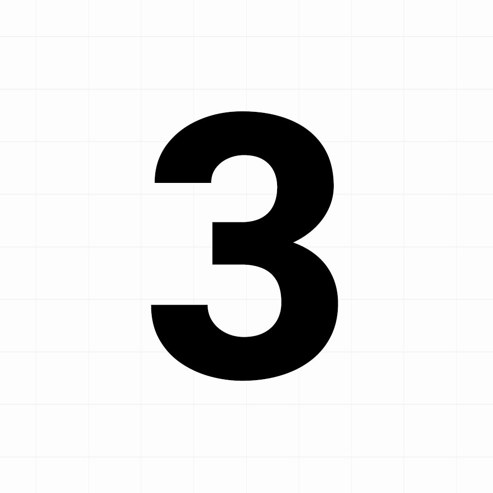 los_3 Cijfer sticker: 3 - Losse plakcijfer - Afbeelding 1