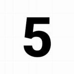 Cijfer sticker: 5 - Losse plakcijfer