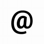 Apenstaartje sticker: @ - Losse plakletter