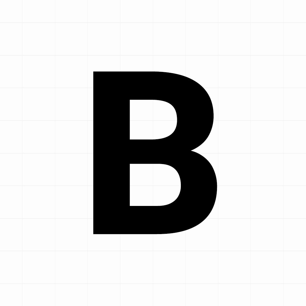 los_B Letter sticker: B - Losse plakletter - Afbeelding 1