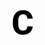 Letter sticker: C - Losse plakletter