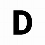 Letter sticker: D - Losse plakletter