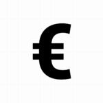 Euroteken sticker: € - Losse plakletter