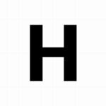Letter sticker: H - Losse plakletter