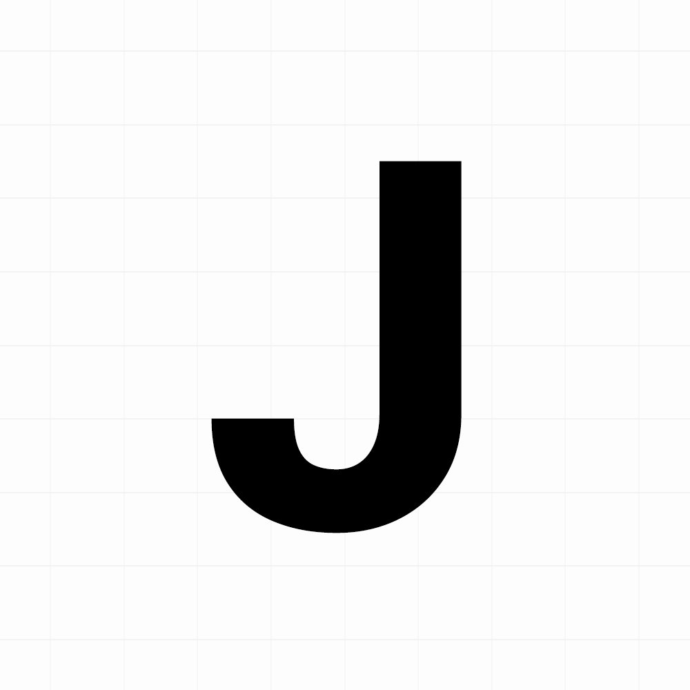 los_J Letter sticker: J - Losse plakletter - Afbeelding 1