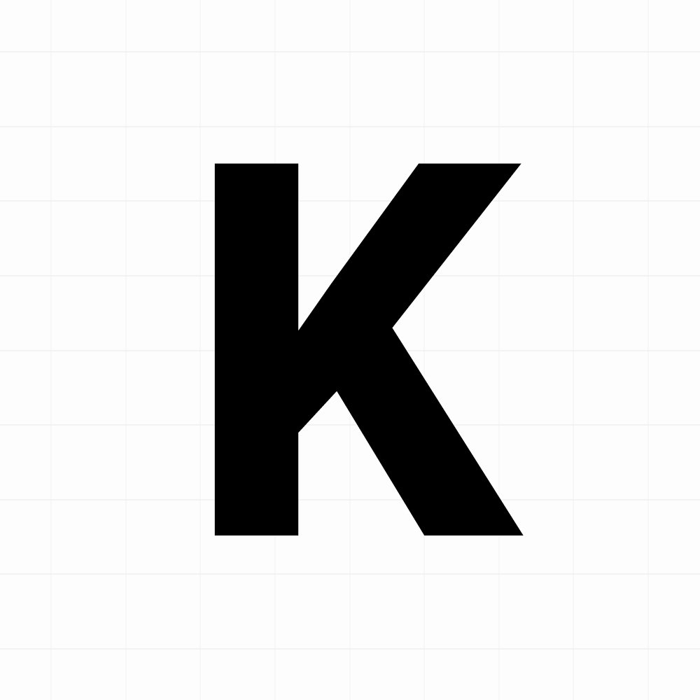 los_K Letter sticker: K - Losse plakletter - Afbeelding 1