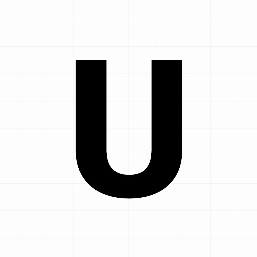 los_U Letter sticker: U - Losse plakletter - Afbeelding 1