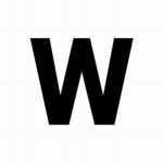 Letter sticker: W - Losse plakletter