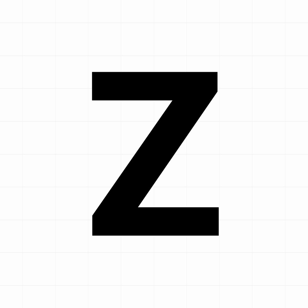 los_Z Letter sticker: Z - Losse plakletter - Afbeelding 1