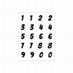 Cartoon plakcijfers - Alle cijfers (2x) cijfer stickers