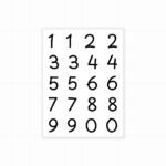 Handschrift plakcijfers - Alle cijfers (2x) cijfer stickers