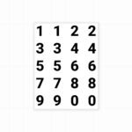 Standaard plakcijfers - Alle cijfers (2x) cijfer stickers