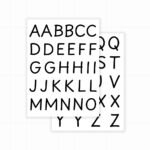 Handschrift plakletters - Compleet alfabet (2x) letter stickers